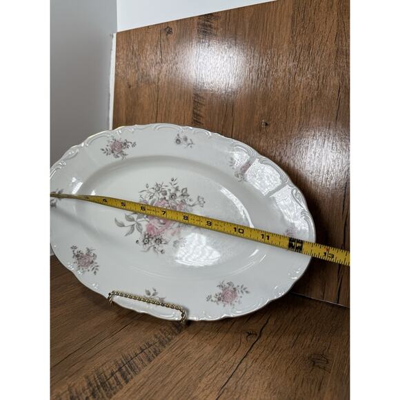Vintage Oval Serving Platter "Maria" by Fine Bohemian China Czechoslovakia 12” - Picture 2 of 4